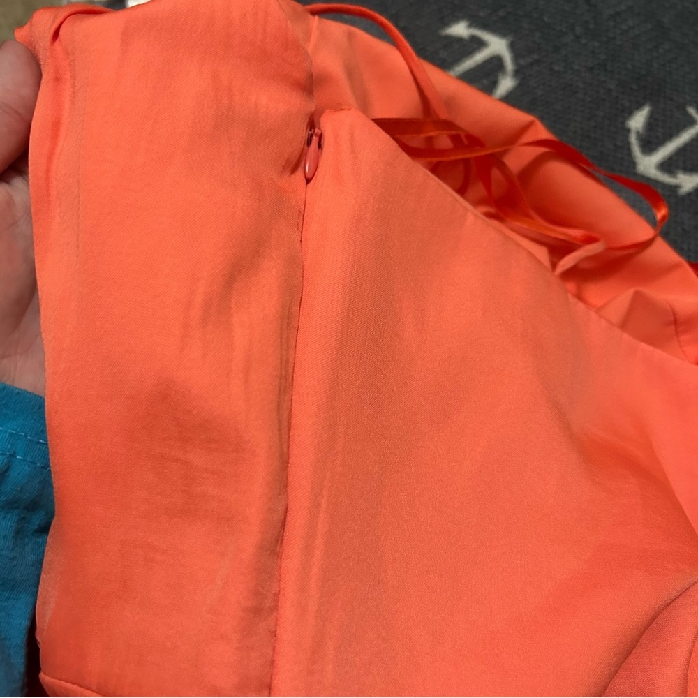 Banana Republic orange crossover hem drapey dress - Picture 8 of 9